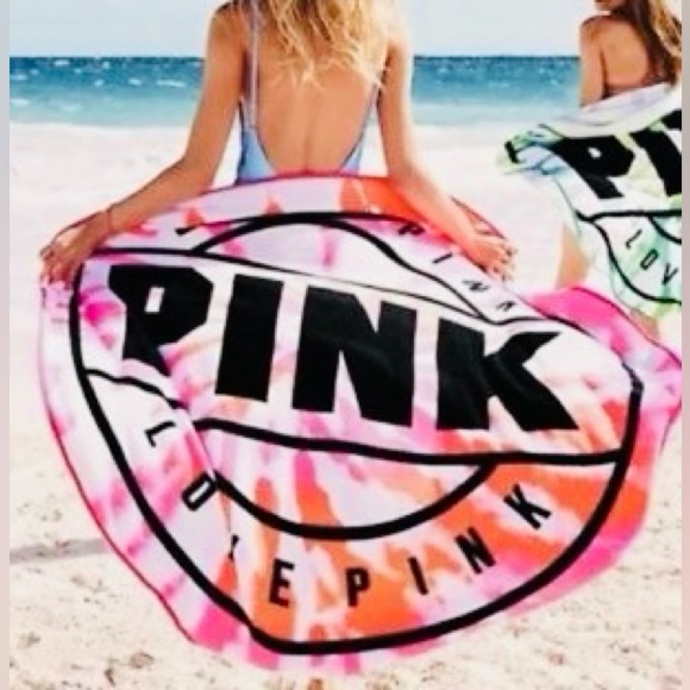 Victoria's Secret PINK Tie-Dye Round Beach Blanket